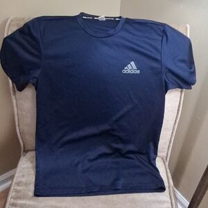 Adidas Blue Short Sleeve Tee Athletic Style